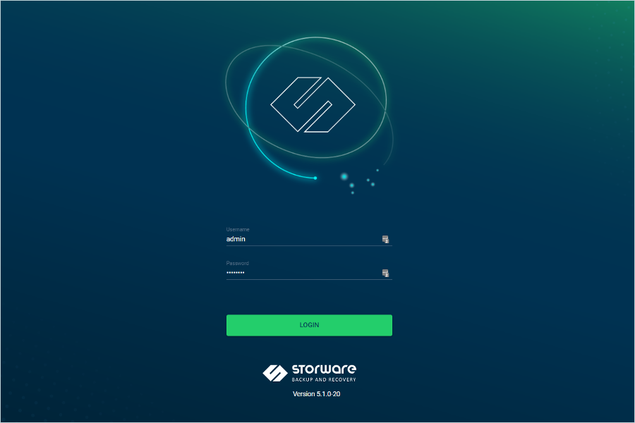 Storware guide - Log in to Storware dashboard
